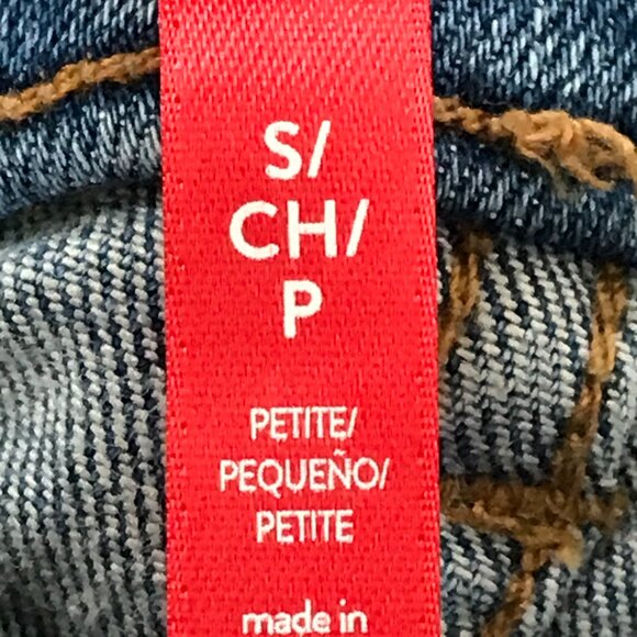 Spanx Ankle Straight Jeans Women S Blue Mid Rise Pockets Pull On Sculping 18014 - Picture 4 of 14